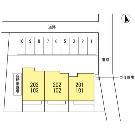 リッツハウス ミノールの区画図