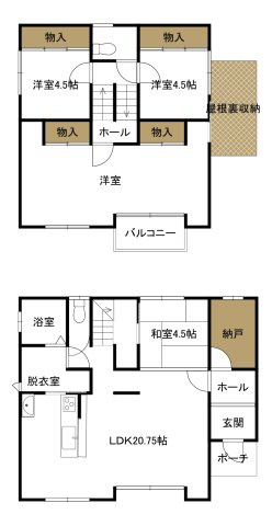 前橋上大島　中古住宅の間取り