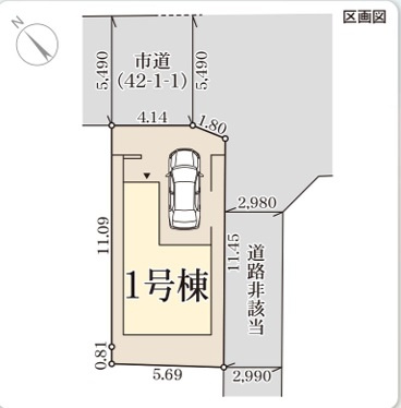 【区画図】 | リーブルガーデン泉大津市池浦町４丁目 | 区画図
