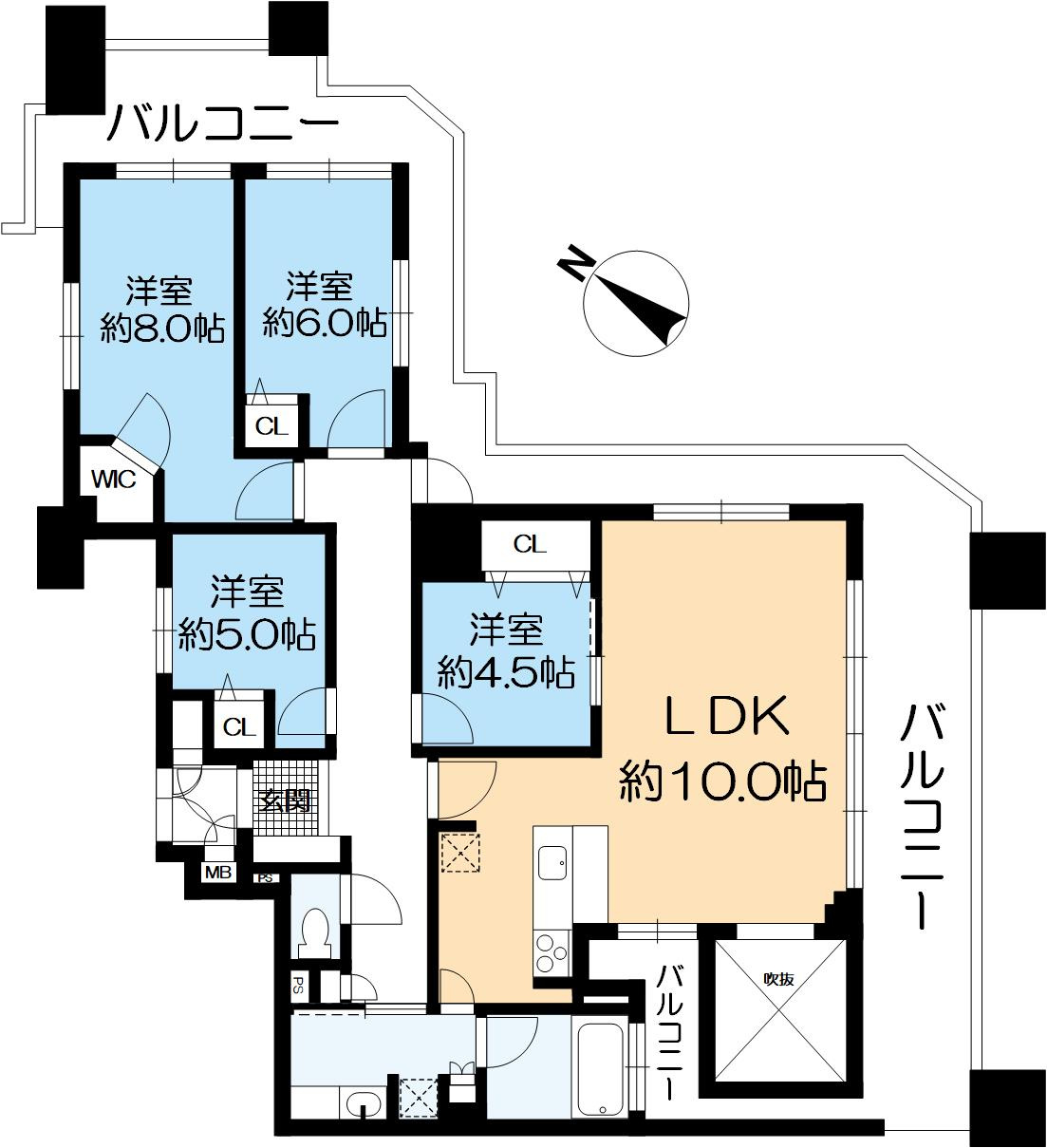 ワコーレ神戸本山ガーデンズの間取り