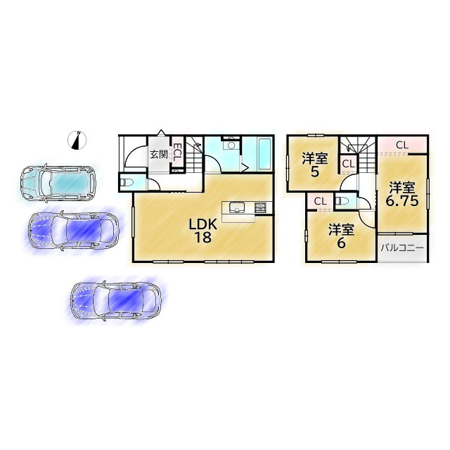 上賀茂本山 新築戸建(3号地)の間取り