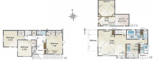逗子市沼間５丁目８４８－５０新築戸建ての間取り