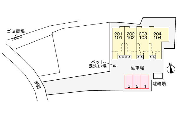 ウィステリアガーデンの駐車場|駐車場