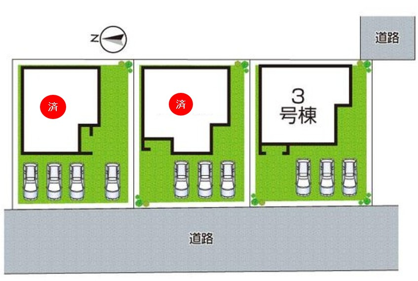 姫路市勝原区山戸　第3期　新築一戸建ての区画図|全3区画