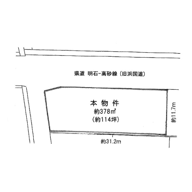 明石市大久保町八木の事業用地の間取り