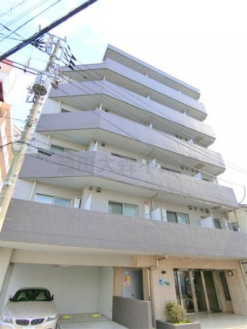 スカイコート武蔵新田の外観|2011年2月築　RC鉄筋コンクリート造地上6階建て総戸数28戸の人気分譲賃貸マンション　東急多摩川線武蔵新田駅近、東急池上線千鳥町駅も徒歩圏内の東京都大田区矢口1丁目