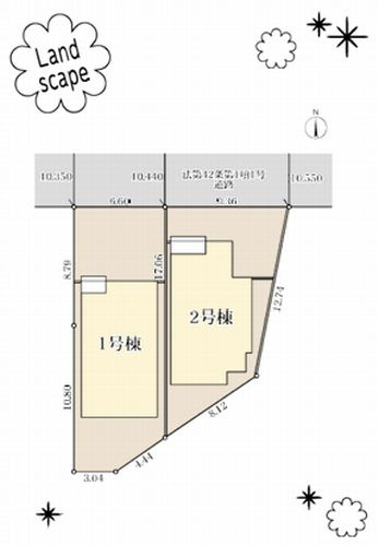 【区画図】 | 【仲介手数料０円】伊勢原市沼目2丁目　新築一戸建て　全2棟 | 【仲介手数料０円】伊勢原市沼目2丁目　新築一戸建て　全2棟