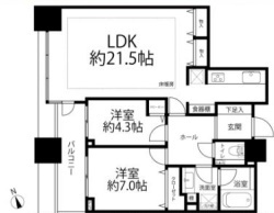 パークコート虎ノ門愛宕タワーの間取り