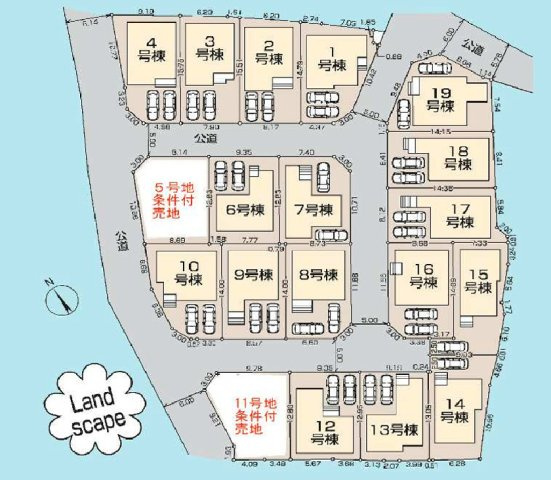 新築/清瀬市下宿2丁目　第3期全19棟の区画図|駐車場あり（車種による）