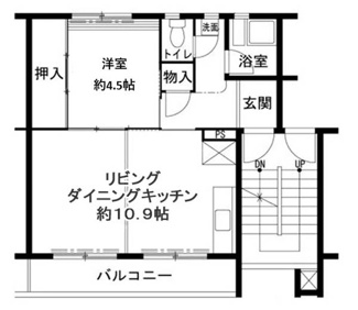 【間取り】 | ビレッジハウス鳴滝8号棟