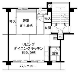 【間取り】 | ビレッジハウス鳴滝11号棟