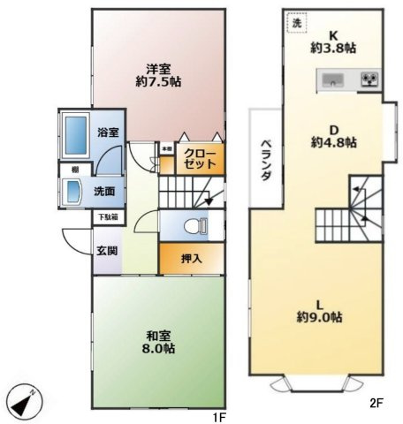 【間取り】 | 久喜市西　中古戸建