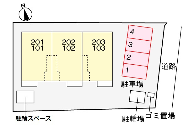 パークサイドアルモニーの駐車場|駐車場