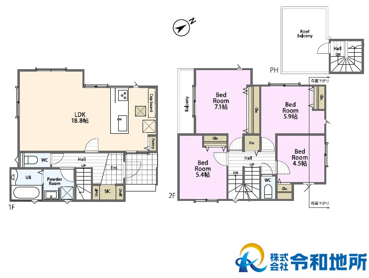 新築戸建　茅ヶ崎市松が丘2丁目の間取り