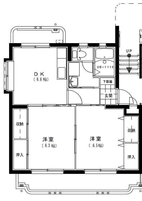 ハーベスト１号館の間取り|間取図