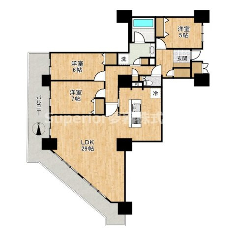 大津市皇子が丘２丁目の中古マンションの間取り