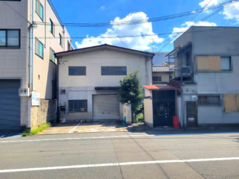 京都市南区八条町458-1土地の前面道路含む現地写真