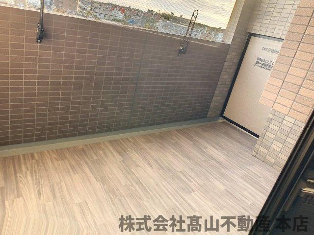 ロイヤルタワー宗像中央のバルコニー