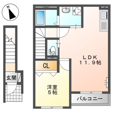 キューブ亀山の間取り