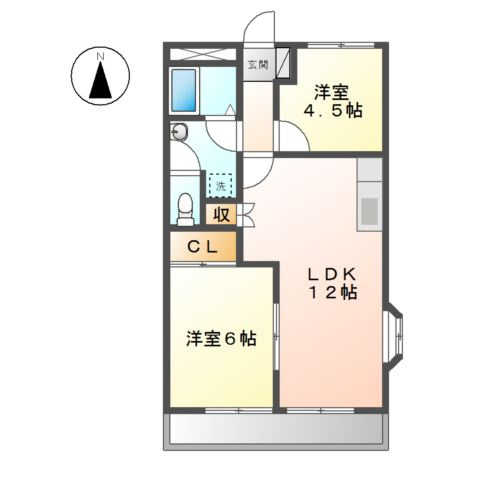 エスポワール祇園A・Bの間取り
