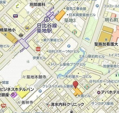 【地図】 | HF銀座レジデンスEAST