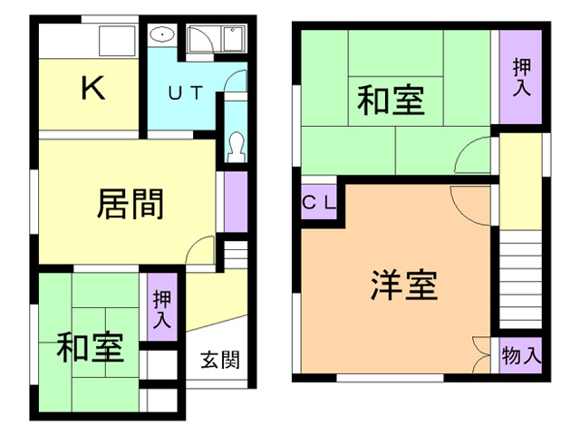 登別市新生町3丁目5-17戸建の間取り