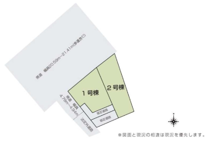 うるま市江洲（全2棟）ラスト1号棟の区画図|1号棟　