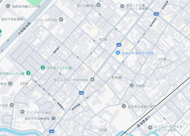 高石市千代田　新築一戸建ての地図