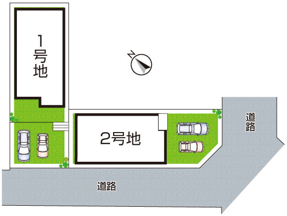 高石市千代田　新築一戸建ての区画図|全2区画