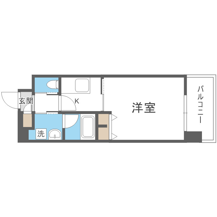 大阪市浪速区大国３丁目の賃貸マンションの間取り