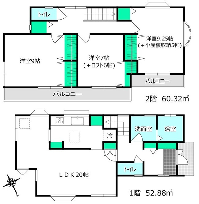横浜市金沢区堀口　中古戸建の間取り