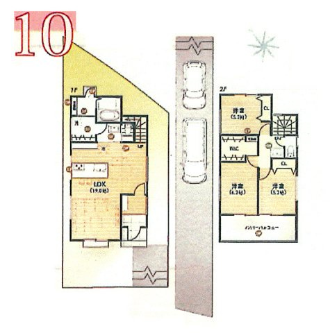 武蔵村山市中藤4丁目　土地全12区画の参考プラン|建物標準販売価格1700万円(税込)