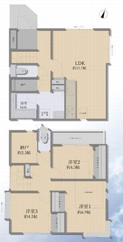【間取り】 | 【仲介手数料０円】座間市広野台1丁目　中古一戸建て | 【仲介手数料０円】座間市広野台1丁目　中古一戸建て