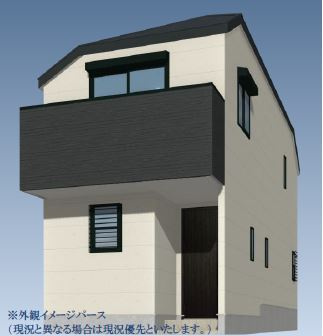 仲介手数料無料　横浜市旭区鶴ヶ峰本町２丁目の外観パース