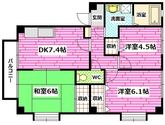 フォブール鶴江の間取り
