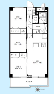 【間取り】 | パシフィック馬事公苑前２号棟