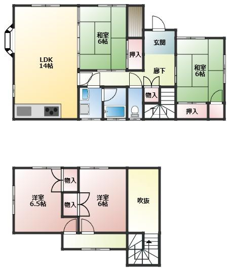 大塚町貸家の間取り