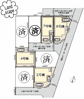 【区画図】 | 藤沢市石川6丁目 新築戸建 全8棟