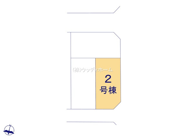 越谷市弥栄町13期　新築一戸建て　2号棟の区画図