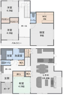 【間取り】 | 郡山市大槻町愛宕台新築一戸建て1棟