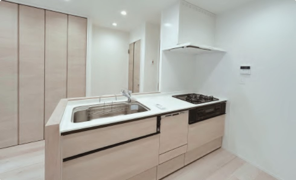 中古マンション 所沢市向陽ハイツB棟のキッチン|きれいなキッチンです