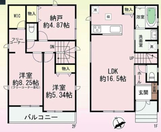 【間取り】 | 新築戸建　明石中朝霧丘 | ３ＬＤＫ