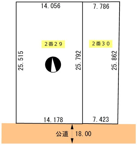 【土地図】 | 白糠郡白糠町東二条南2丁目29，30売地