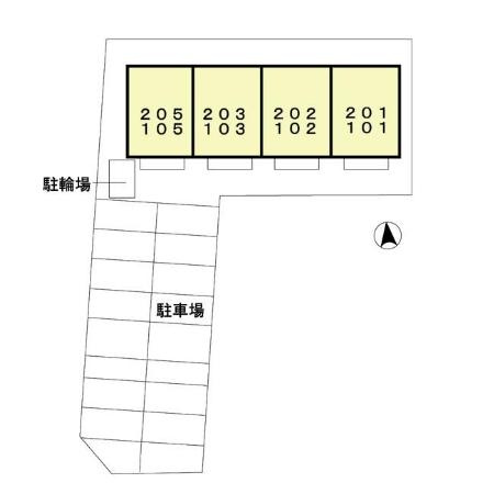 ハイツ・マイグリーンの区画図