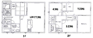 【間取り】 | 八街市八街に第17 全8棟 8号棟 新築戸建  | 令和7年9月築 オール電化リビング約17帖JR総武本線八街駅徒歩約15分 本下水 ローソン徒歩約4分