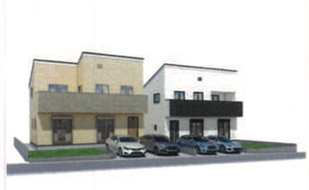 【外観パース】 | 横浜市栄区野七里1丁目 新築戸建て【仲介手数料無料】カースペース2台 | 仲介手数料無料！お問合せ下さい/080-7058-7312 