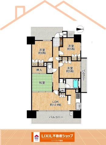 メゾンドール瓢箪山の間取り|角部屋の4LDK中古マンションです♪駐車場の空きございます◎