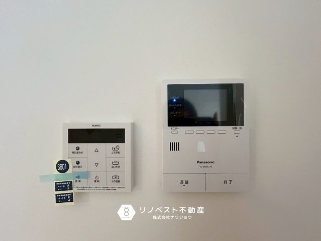 東大阪市足代3丁目新築戸建の防犯設備|TVモニター付きインターホンなので事前に訪問者を確認できるのは安心ですね！