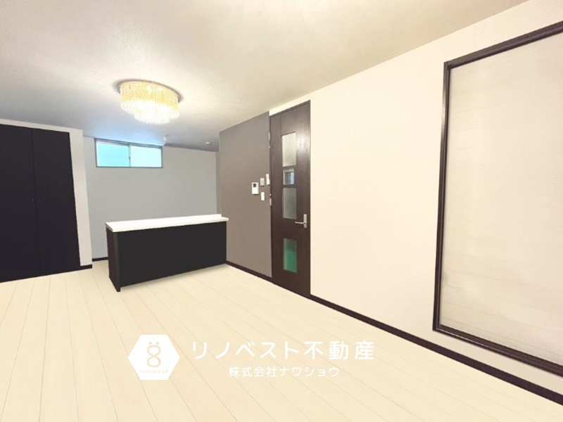 生野東3丁目の居間・リビング|２階にあるLDK！
カウンターキッチンなのでリビングの様子もよく見えます◎