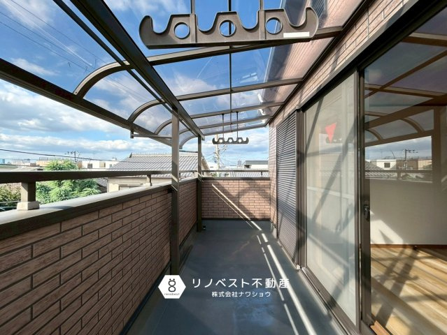 東大阪市高井田西1丁目のバルコニー|奥行きあるバルコニーでお洗濯物が干しやすいです◎